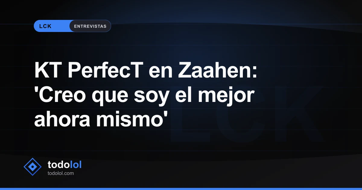 Portada de KT PerfecT en Zaahen: 'Creo que soy el mejor ahora mismo'
