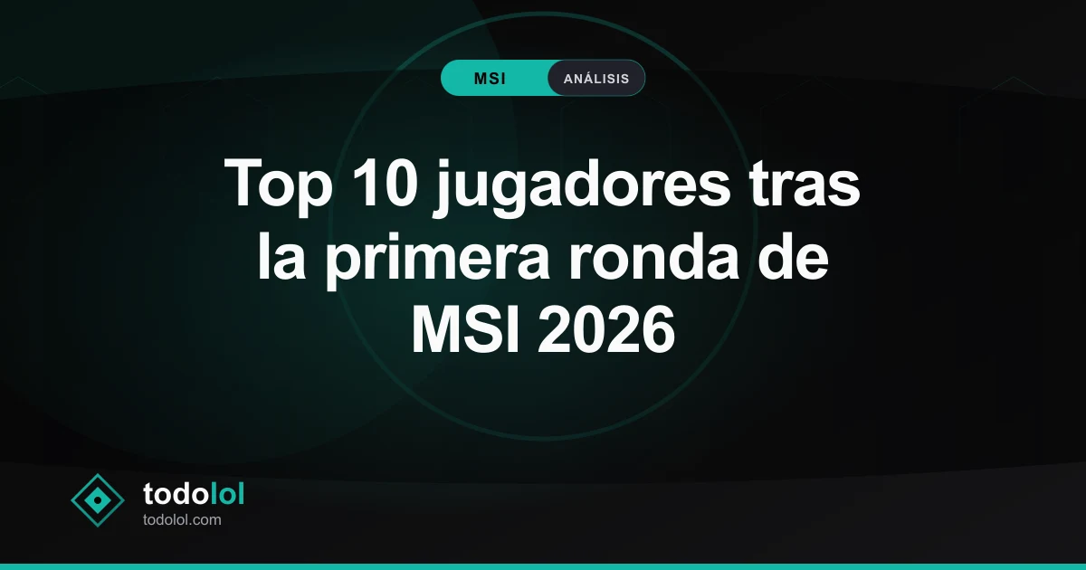 Portada de Top 10 jugadores tras la primera ronda de MSI 2026