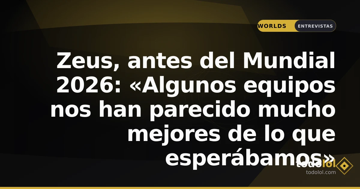 Portada de Zeus, antes del Mundial 2026: «Algunos equipos nos han parecido mucho mejores de lo que esperábamos»