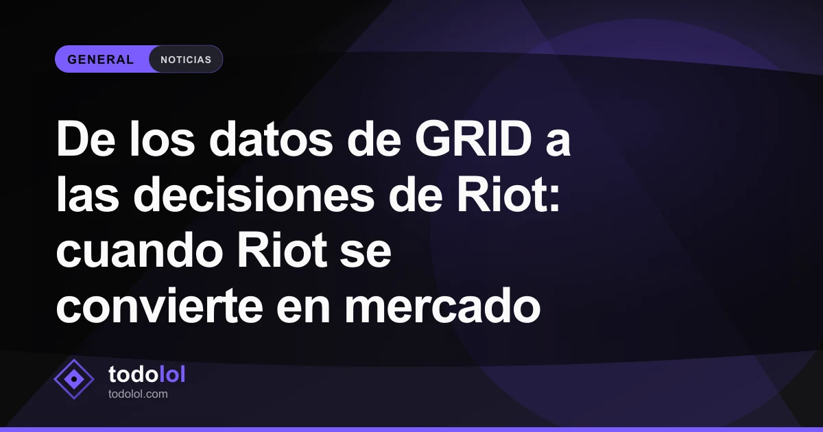 Portada de De los datos de GRID a las decisiones de Riot: cuando Riot se convierte en mercado