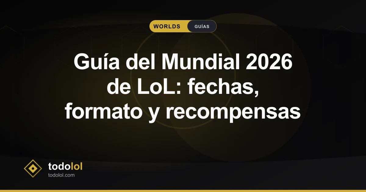 Portada de Guía del Mundial 2026 de LoL: fechas, formato y recompensas