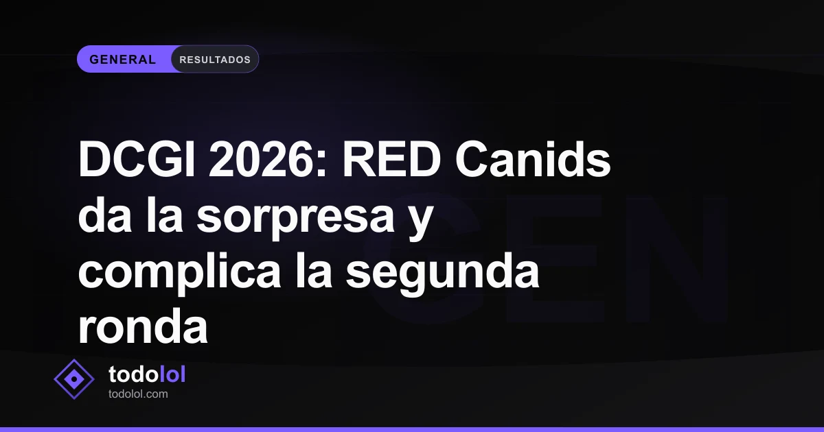 Portada de DCGI 2026: RED Canids da la sorpresa y complica la segunda ronda