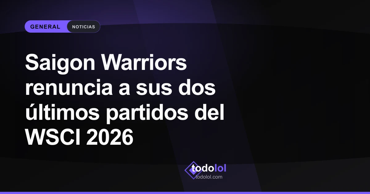 Portada de Saigon Warriors renuncia a sus dos últimos partidos del WSCI 2026