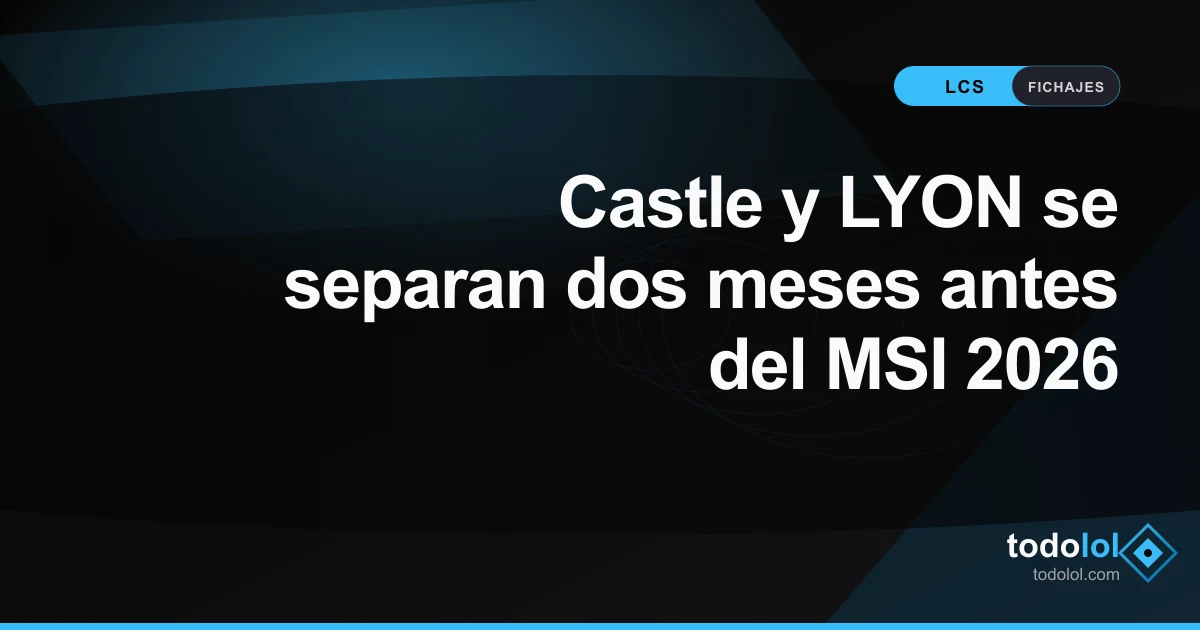 Portada de Castle y LYON se separan dos meses antes del MSI 2026