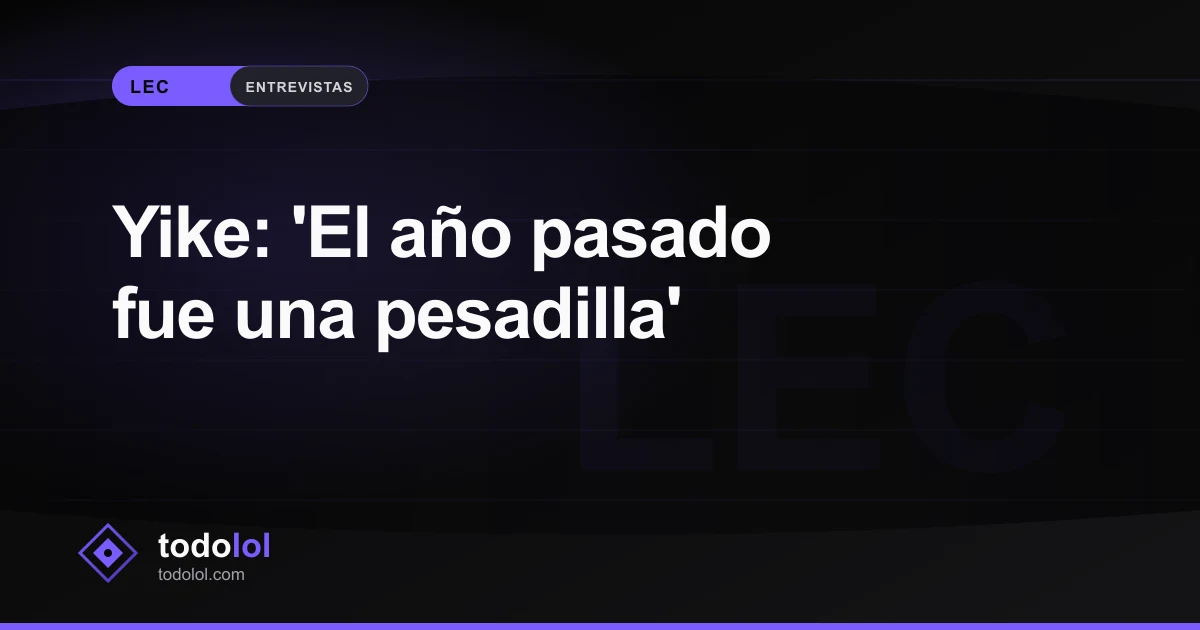 Portada de Yike: 'El año pasado fue una pesadilla'
