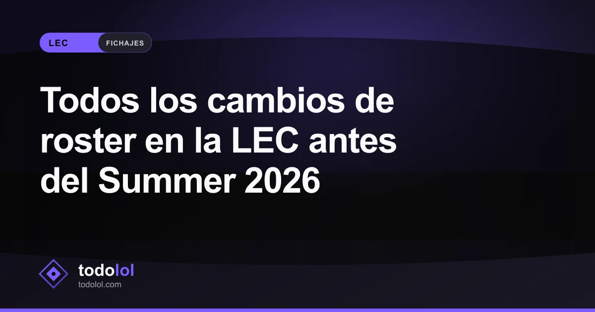 Portada de Todos los cambios de roster en la LEC antes del Summer 2026