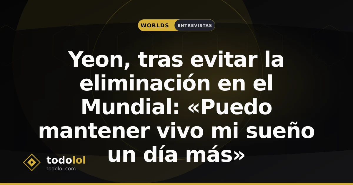 Portada de Yeon, tras evitar la eliminación en el Mundial: «Puedo mantener vivo mi sueño un día más»