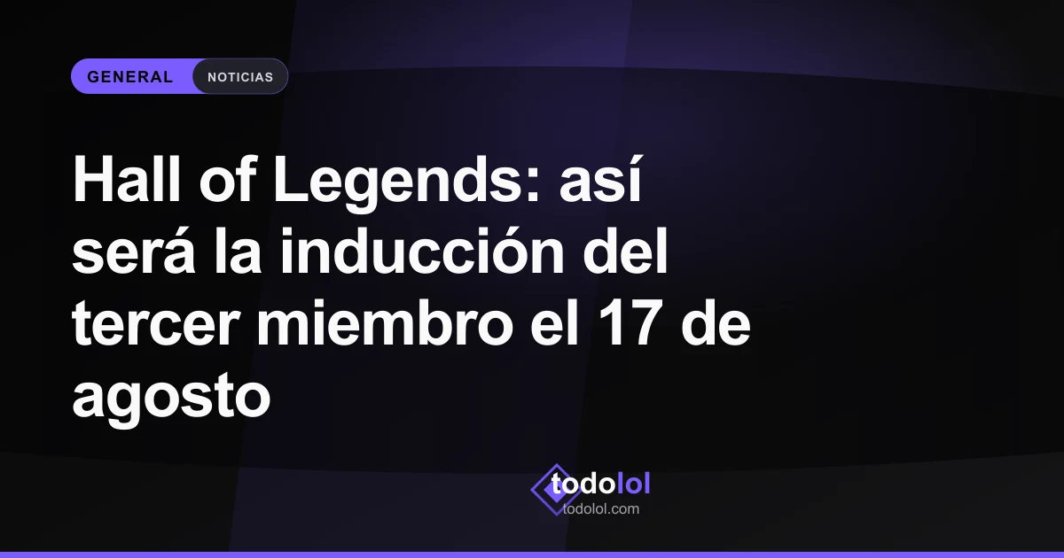 Portada de Hall of Legends: así será la inducción del tercer miembro el 17 de agosto
