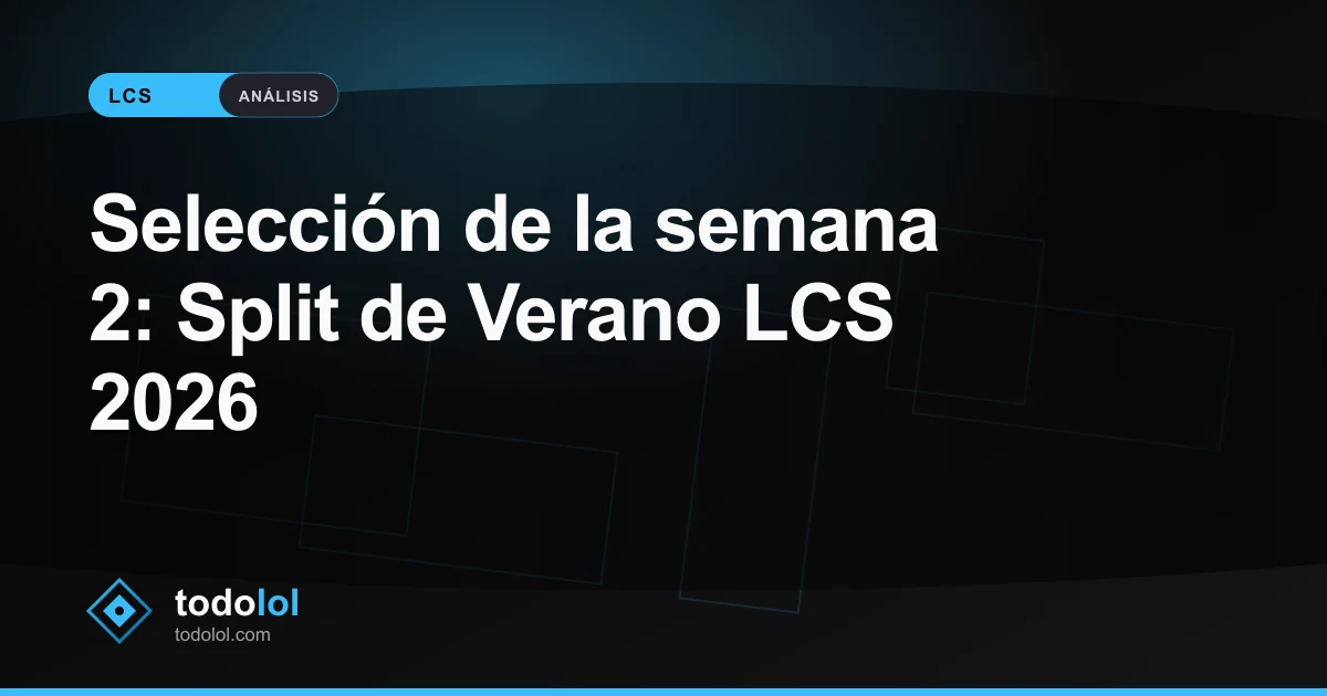 Portada de Selección de la semana 2: Split de Verano LCS 2026