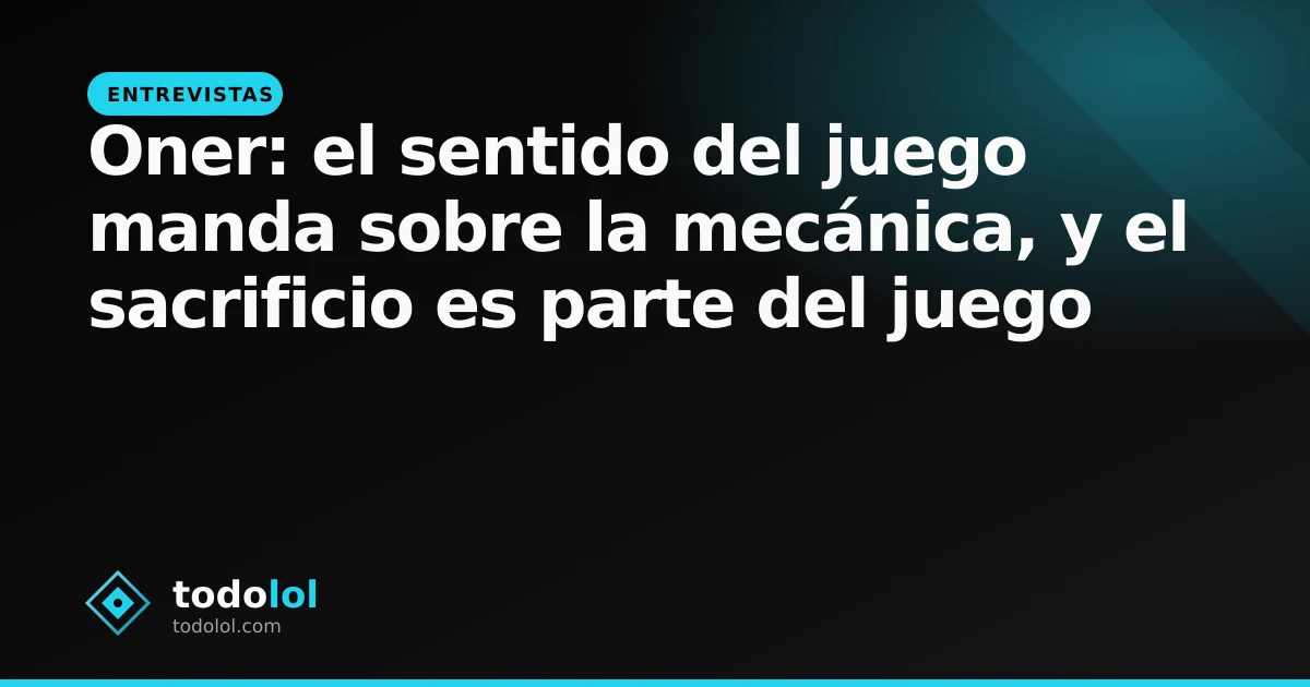 Portada de Oner: el sentido del juego manda sobre la mecánica, y el sacrificio es parte del juego