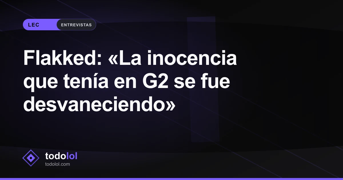 Portada de Flakked: «La inocencia que tenía en G2 se fue desvaneciendo»