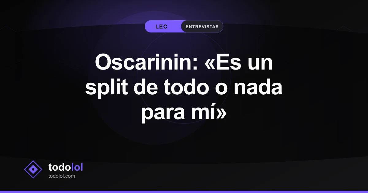 Portada de Oscarinin: «Es un split de todo o nada para mí»