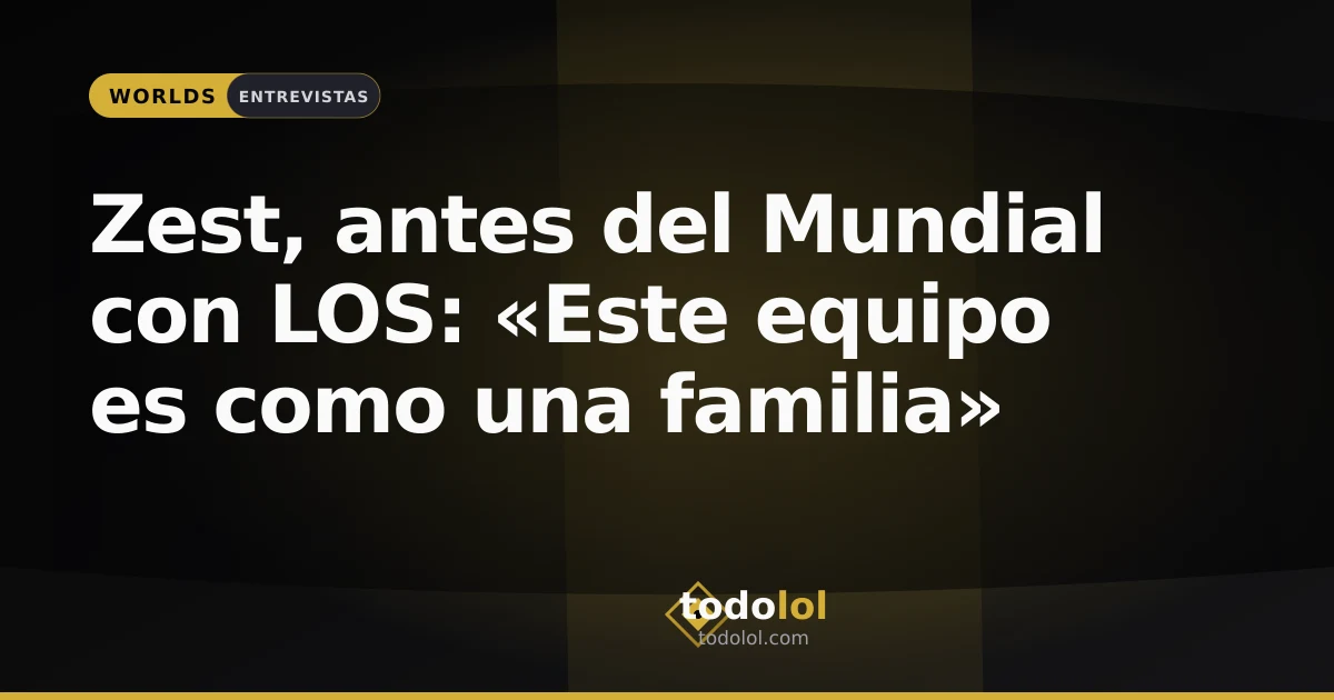 Portada de Zest, antes del Mundial con LOS: «Este equipo es como una familia»