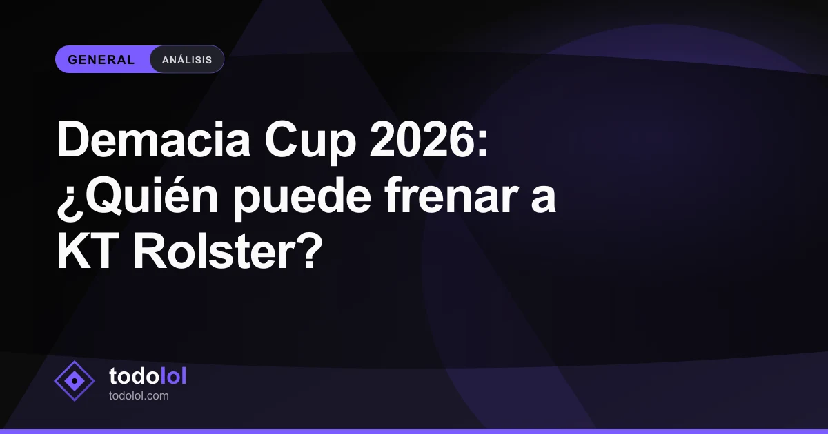 Portada de Demacia Cup 2026: ¿Quién puede frenar a KT Rolster?