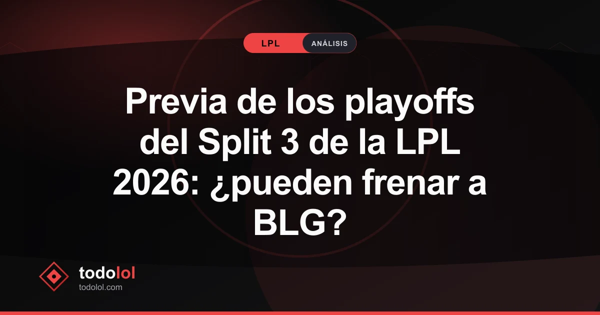Portada de Previa de los playoffs del Split 3 de la LPL 2026: ¿pueden frenar a BLG?