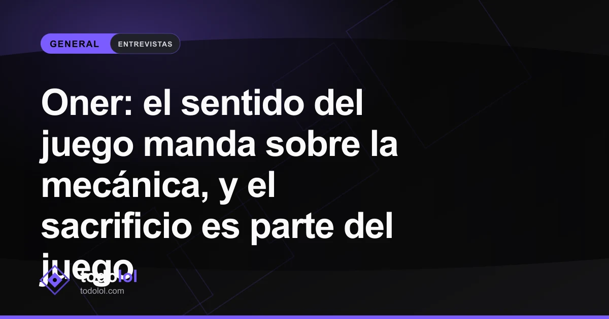 Portada de Oner: el sentido del juego manda sobre la mecánica, y el sacrificio es parte del juego