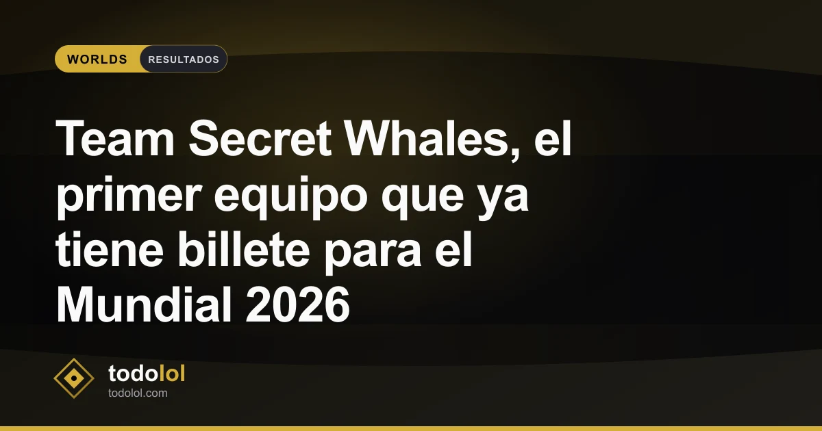 Portada de Team Secret Whales, el primer equipo que ya tiene billete para el Mundial 2026