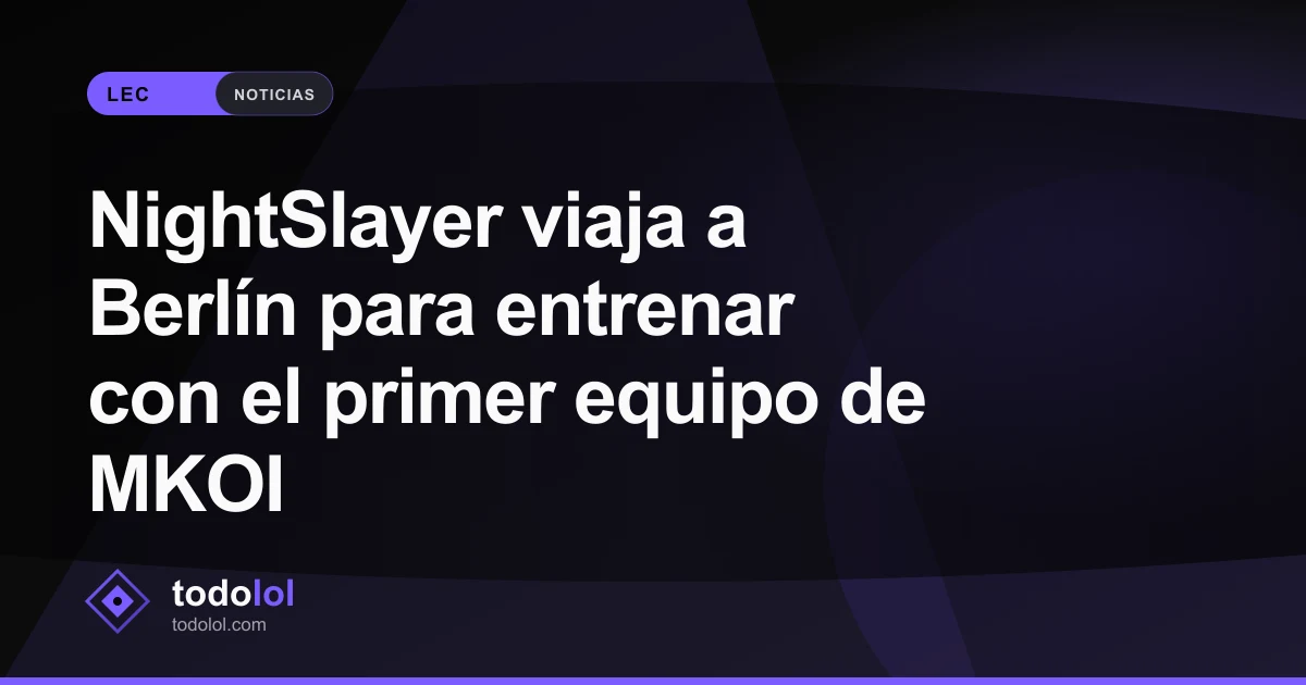 Portada de NightSlayer viaja a Berlín para entrenar con el primer equipo de MKOI