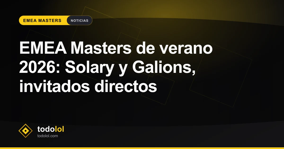 Portada de EMEA Masters de verano 2026: Solary y Galions, invitados directos