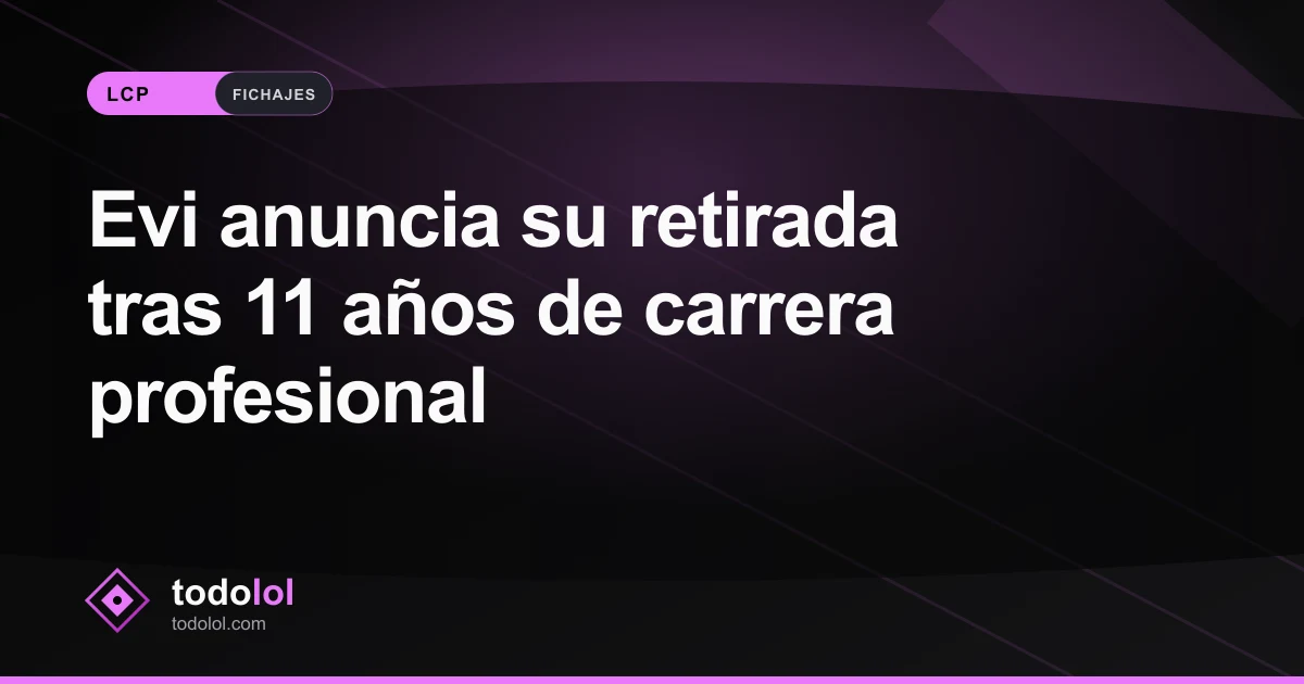 Portada de Evi anuncia su retirada tras 11 años de carrera profesional