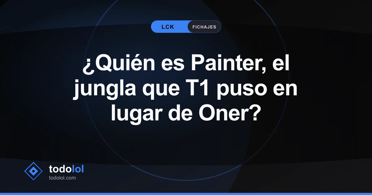 Portada de ¿Quién es Painter, el jungla que T1 puso en lugar de Oner?